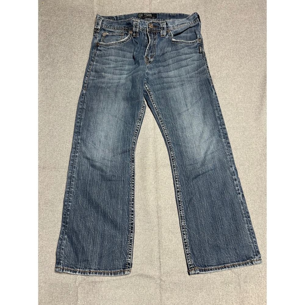 Silver Jeans Zac Men 32x30 Blue‎ Relaxed Straight Leg Denim Jeans